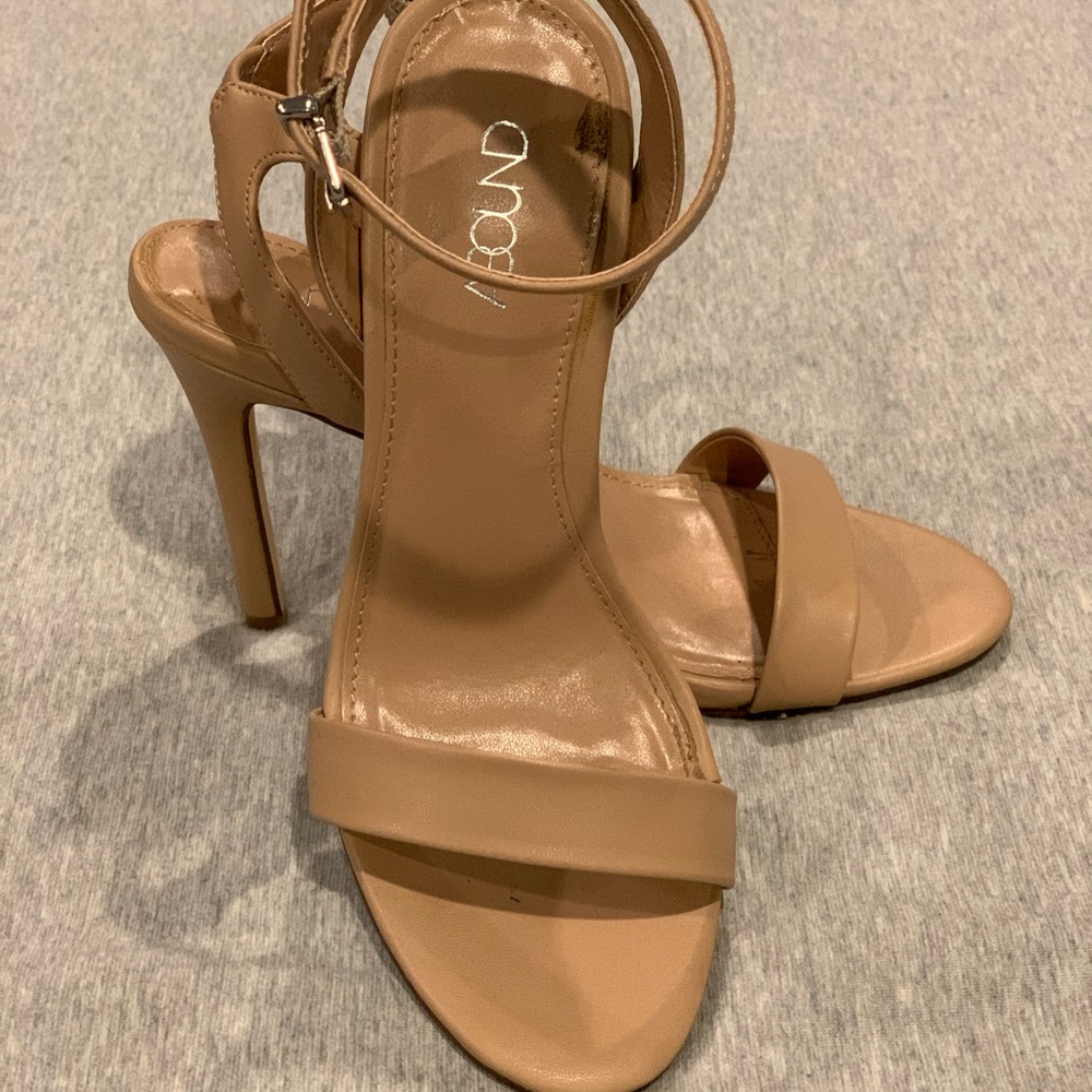 Abound Nude Strappy Heels (6.5)